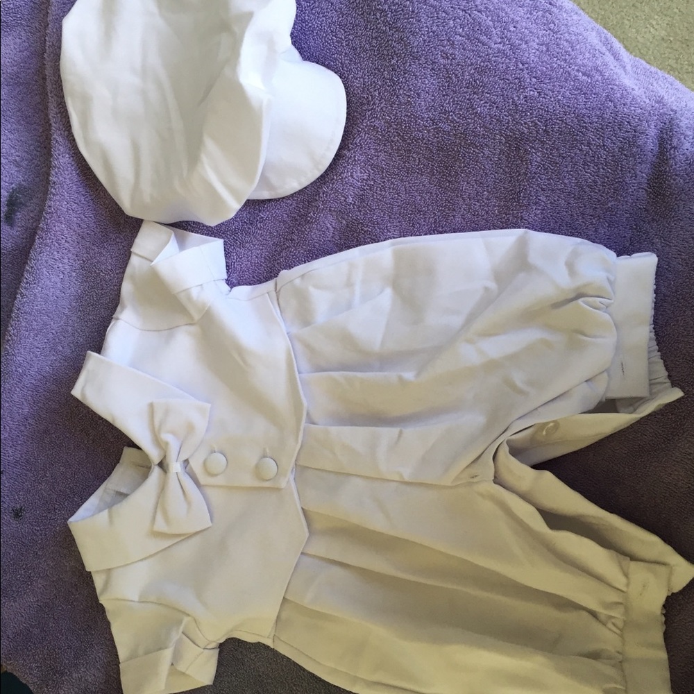 NWT BBVESTIDO 100% cotton Christening Romper sz S